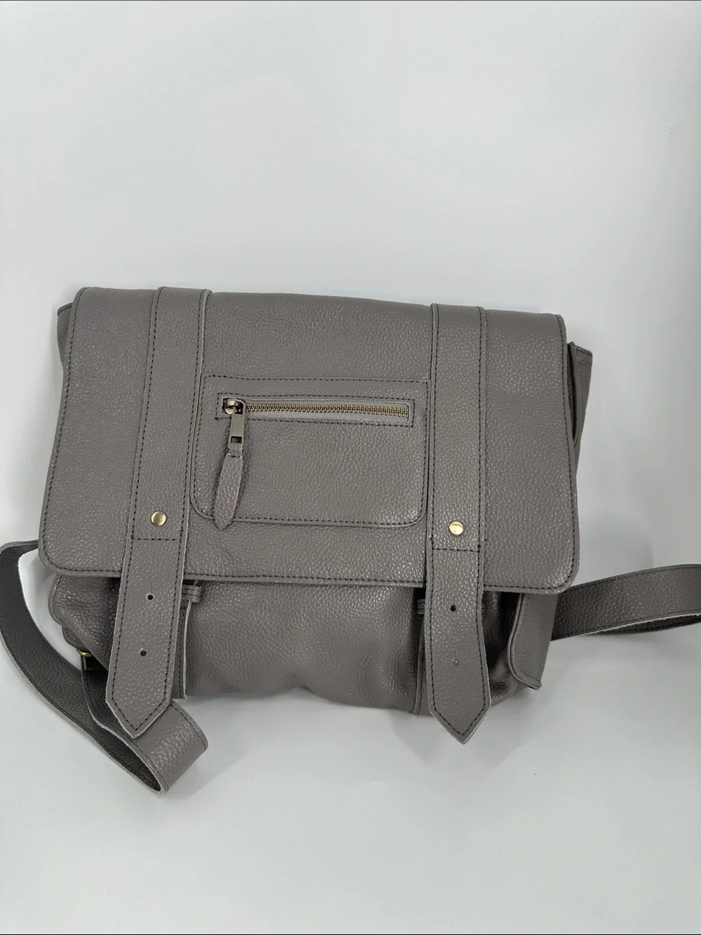 New Vere Verto Repeto Leather Backpack Grey